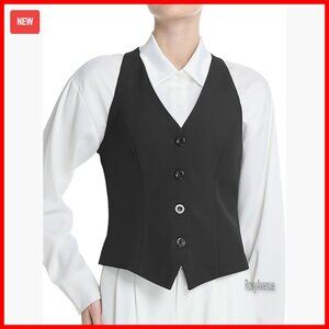 Slim Fit Racerback Vest, Polyester Spandex, Adjustable Strap, V-Neck